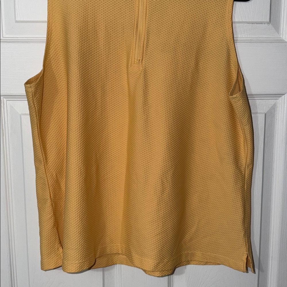 Calia pale Mustard Yellow Sleeveless Tennis shirt - Picture 2 of 5